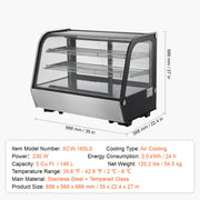 Load image into Gallery viewer, Amocart 3.5/4.2/5/9.8 cft Refrigerated Display Case Large Commercial Pastry Display Refrigerator with LED Lighting for Bakery