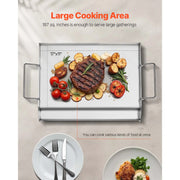 Load image into Gallery viewer, Amocart Stainless Steel Griddle Universal Flat Top Rectangular Plate Gas Grill Griddle for BBQ Family Cookware for Camping Part