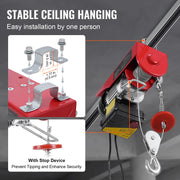 Bild in Galerie-Viewer laden, Amocart 440lbs Wireless Electric Lifting Hoist with 40ft Single/20ft Double Slings Lifting Height Lift Hoist for Garage