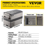 Charger l'image dans la visionneuse de galerie, Amocart 20L 22L 35L 45L 55L Car Refrigerator Mini Fridge Freezer Portable Compressor Cooler 12/24V Ice Box for Camping