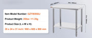 Bild in Galerie-Viewer laden, Amocart Stainless Steel Table for Prep & Work Metal Commercial Kitchen Heavy Duty Table with Adjustable Under Shelf and Foot