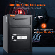 Bild in Galerie-Viewer laden, Amocart 1.7 Cub Depository Safe Deposit Safe Electronic Code Lock & 2 Keys Business Drop Slot Safe for Cash Mail Office Hotel