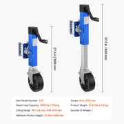 Charger l'image dans la visionneuse de galerie, Amocart 10in Trailer Jack Sidewind Round with Handle Bolt-on 1600lbs Tongue Single Jockey Wheel for Boat RV Parts Accessories