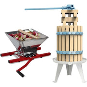 Load image into Gallery viewer, Fruit Crusher and Cider Press Set 7L Stainless Steel Crusher 18L Wood Press for Apples Grapes