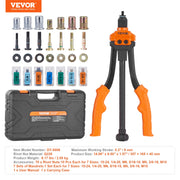 Charger l'image dans la visionneuse de galerie, Amocart 14" 16" Rivet Nut Tool Rivnut Tool Kit with Metric and SAE Mandrels 70PCS/186PCS Rivet Nuts With Rugged Carrying Case