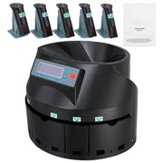 Charger l'image dans la visionneuse de galerie, Amocart 230/300 Coins/Min USD Coin Sorter Wrapper Professional Electric Automatic Machine LED Display for School Shop Bank Home