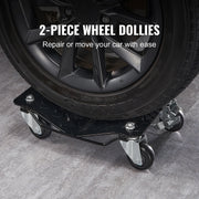 Bild in Galerie-Viewer laden, Amocart Car Tire Wheel Trolley Dollies 2/4PCS 1500lb Weight Capacity Vehicle Skate Moving Tire with 4 Casters Auto Repair Mover