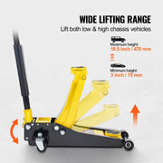 Charger l'image dans la visionneuse de galerie, Amocart 2T Low Profile Floor Jack Iron Hydraulic Racing Floor Jack Hydraulic Car Jack with Single/Dual Piston Quick Lift Pump