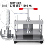Bild in Galerie-Viewer laden, Amocart Manual Paper Press Machine 12x8.6 in for A4 Paper 10cm Thickness Steel Frame Paper Press Machine Papermaking Book Press