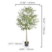 Charger l'image dans la visionneuse de galerie, Amocart Artificial Olive Tree 4/5/6FT Tall Faux Plant Secure PE Material Anti-Tip Tilt Protection Low-Maintenance Tree for Home