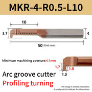 Load image into Gallery viewer, DMIX Internal Groove R Cutter Fine Boring Tool MKR Small Bore Arc Groove Cutter Machining Center Seal Ring Groove Tool