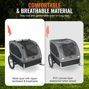 Charger l'image dans la visionneuse de galerie, Amocart 88lbs Dog Bike Trailer Pet Cart Bicycle Carrier with Wheels Coupler Reflectors Flag Collapsible to Store for Dogs