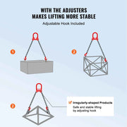 Bild in Galerie-Viewer laden, SucceBuy 3T 5ft Lifting Sling Chain 5/16 inch G80 Lifting Chains with 2 Leg Grab Hooks for Engine Hoist Engine Lift Chain