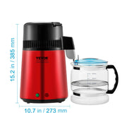 Charger l'image dans la visionneuse de galerie, Amocart Water Distiller 4L 1.05 Gallon Pure Water Purifier Filter For Home Countertop750W Distilled Water Maker Stainless Steel