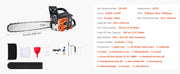 Charger l'image dans la visionneuse de galerie, Amocart Gas Chainsaw Gasoline Powered Chain Saw Handheld Cordless Petrol Chainsaws for Tree Wood Branch Cutting Tree Trimming