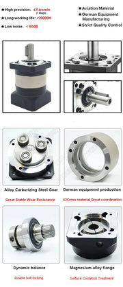 Load image into Gallery viewer, Nema23 Nema34 Nema 42 Planetary Reducer Ratio 5:1 10:1 for 60 80 90 130mm Servo Motor 57mm 86mm Motor High Precision Gearbox