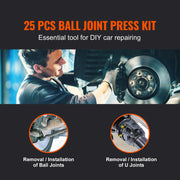 Load image into Gallery viewer, SucceBuy Ball Joint Press Kit 25 pcs Tool Kit C-press Ball joint Remove&Install Tool Heavy Duty Ball Joint Repair Kit for Repair