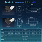 Load image into Gallery viewer, DC 12V 24V Linear Actuators Electric Motor 2500N Heavy-Duty Actuator Lift 30-1000mm Stroke Length For Massage Care Bed