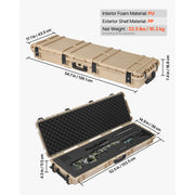 Bild in Galerie-Viewer laden, Amocart Hard Rifle Case Lockable Rifle Case with Pre-cut Foams Wheels IP67 Waterproof Pistol Storage Cases for Rifles Shotguns