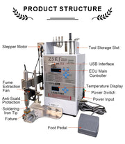 Load image into Gallery viewer, Multifunctional Soldiering Machine Semi-Automatic Soldering Station Precision USB Spot Welding DC Plug Soldering LED Light Power