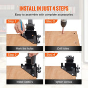 Load image into Gallery viewer, Amocart Mobile Base Heavy Universal Mobile Base Stand Swivel Wheels for Woodworking Equipment Bandsaw Power Tools Machines