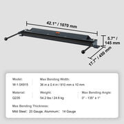 Bild in Galerie-Viewer laden, Amocart Box and Pan Brake 24Inch/36Inch/ 48Inch 0-130 Degrees Sheet Metal Bending Brake Portable Metal Bender for Metal Bending