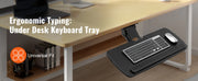 Bild in Galerie-Viewer laden, Amocart Keyboard Tray under Desk Adjustable Height & Angle Keyboard Tray Slide out & Holder for Typing in Home and Office Work
