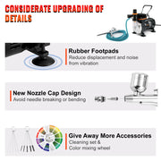 Charger l'image dans la visionneuse de galerie, Amocart Professional Dual-Action Airbrush 120W Electric Spray Gun Air Brush Painting Set Art Nail Tattoo Makeup Model Sprayer