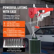 Charger l'image dans la visionneuse de galerie, Amocart 2200 lbs Electric Hoist Single/Double Slings Lift Crane Hoist with Wireless/Wired Control Electric Winch for Garage