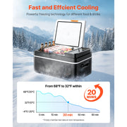 Bild in Galerie-Viewer laden, Amocart 20L 22L Car Refrigerator Compressor Electric Cooler -4°F to 68°F Car Fridge with APP Control Cars Freezer for RVs Camp