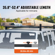 Load image into Gallery viewer, Amocart Van Roof Ladder Rack 2/3 Bars Alloy Steel Roof Racks 500/750 LBS Capacity Rain-Gutter Roof Rack Van Ladder Rack for Van