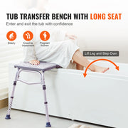 Bild in Galerie-Viewer laden, Amocart Tub Transfer Bench for Bathtub Shower Seats Lightweight Shower Bench with Non-Slip Bath Seats with Armrest and Backrest