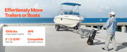 Bild in Galerie-Viewer laden, Amocart 1000lbs Trailer Mover Dolly Manual or Electric Wrench Drive with 2in & 2-5/16in Replaceable Hitch Balls for Moving Boat