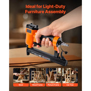 Charger l'image dans la visionneuse de galerie, Amocart 22Gauge Pneumatic Staple Gun for 71Series Fine Wire Staples 9.1mm Crown 4-16mm Length 70-110PSI Air Staple Gun for Wood