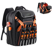 Charger l'image dans la visionneuse de galerie, Amocart 45 Pockets Tool Backpack Tool Bag Reinforced Fabric Base Electrician Plumber Repairman Maintenance Worker Tool Bags