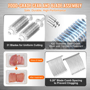 Charger l'image dans la visionneuse de galerie, Amocart Commercial Meat Tenderizer Heavy Duty Stainless Steel Meat Tenderizer Machine Quick and Easy Manual Operation Kitchen