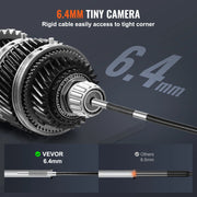 Load image into Gallery viewer, Amocart Articulating Borescope Camera with Light Two-way Articulated Endoscope Inspection with 6.4mm Tiny Lens 5" 1080P Screen