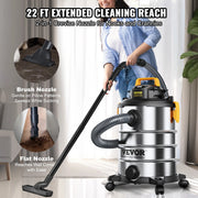 Bild in Galerie-Viewer laden, Amocart Stainless Steel Wet Dry Shop Vacuum Wet Dry Vac Powerful Suction Small Shop Vac Perfect for Carpet Debris Pet Hair