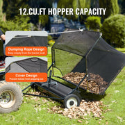 Charger l'image dans la visionneuse de galerie, Amocart Large Lawn Sweeper, Tow Behind Design with Dump Rope for Easy Emptying