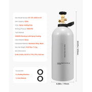 Load image into Gallery viewer, Amocart CO2 Tank 10 lbs New Aluminum Alloy Cylinder CO2 Air Tank with Light Spray Coating DOT Approved Cylinder for Draft Beer