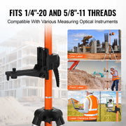 Bild in Galerie-Viewer laden, SucceBuy Laser Level Tripod 1/4"-20 & 5/8"-11 Thread Mount 40.94-133.85in Height Adjustment with Level Bubble & Heavy-duty Stand