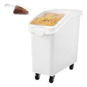 Bild in Galerie-Viewer laden, Amocart 80L Rice Kitchen Container Ingredient Storage Bin with Wheel & Scoop PP+PC for Home Storing Rice Flour Corn Soybeans