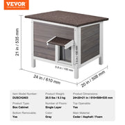 Bild in Galerie-Viewer laden, Amocart Outdoor Cat House Weatherproof, Feral Cat Shelter for Cat Outdoor Wooden Cat Rabbit House with All-Round Foam Insulated