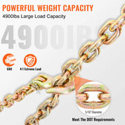 Load image into Gallery viewer, Amocart 1/2pcs Binder Chain Trailer Tow Zinc Plated Truck with Safety Grab Hooks for Logging Binder Tie Down Transport Flatbed