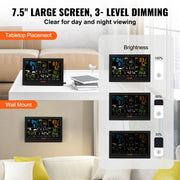 Bild in Galerie-Viewer laden, Amocart 7-in-1 Wireless Weather Station 7.5in Large Color Display Digital Home Weather Station for Forecast Data, Alarm, Alerts