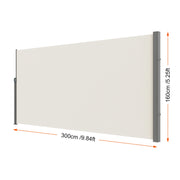 Load image into Gallery viewer, Amocart Retractable Side Awning Outdoor Privacy Polyester Water-proof Retractable Patio Screen UV 30+ Room Divider Wind Screen