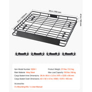 Charger l'image dans la visionneuse de galerie, Amocart Roof Rack Basket 64x39x4.1" Universal Rooftop Cargo Carrier Anti-Rust Alloy Steel Car Top Luggage Holder for SUV Truck