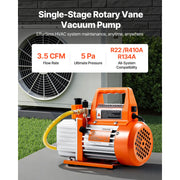 Charger l'image dans la visionneuse de galerie, Amocart 3.5 CFM 1/4 HP HVAC Single Stage AC Vacuum Pump & Oil Bottle for R134a R22 R410a Systems, Air Conditioner Maintenance