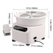 Charger l'image dans la visionneuse de galerie, Amocart Pottery Wheel 11 inch Pottery Forming 450W Electric Wheel for Pottery Direct Drive Ceramic Wheel for DIY Art Craft Blue