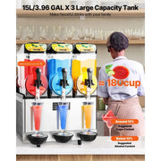 Charger l'image dans la visionneuse de galerie, 【Premium】Amocart 15L Commercial Frozen Drink Maker Triple Tank Slushy hine Slushie Maker hine for Home Party Restaurants Cafe